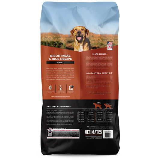 Ultimates Bison Meal & Rice 28 lbs