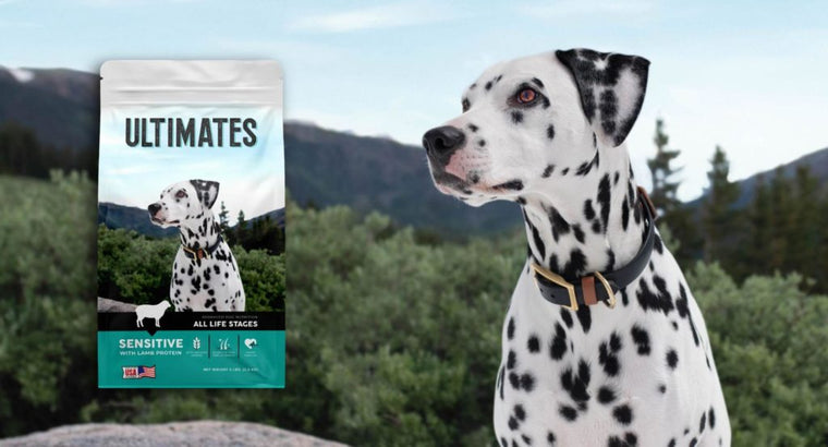 Presentamos Ultimates, alimento para perros con piel y estómago sensibles.