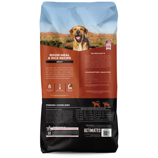 Ultimates Bison Meal & Rice 28 lbs