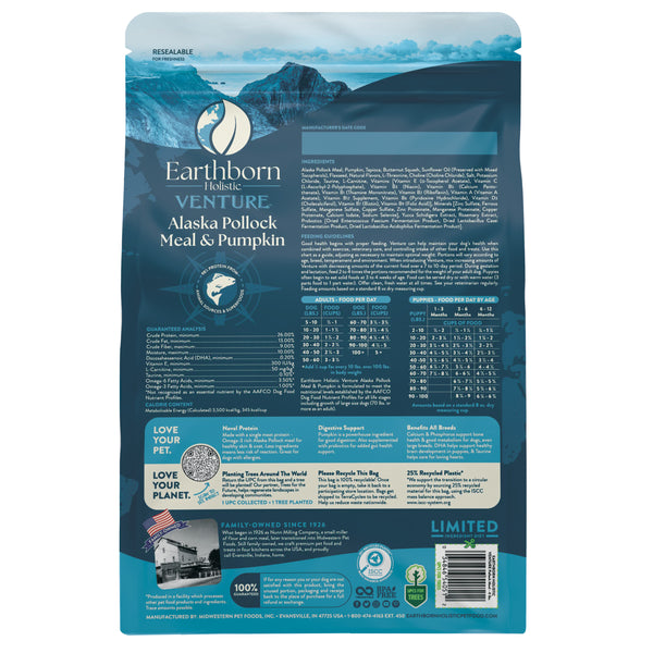 Earthborn Holistic Venture Alaska Pollock Meal & Pumpkin 4 lbs