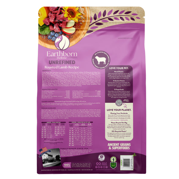 Earthborn Holistic Unrefined Roasted Lamb Recipe 4 lbs