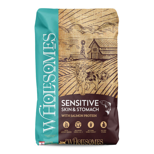 Alimento para piel y estómago sensibles de gatos con proteína de salmón (4,5 kg)