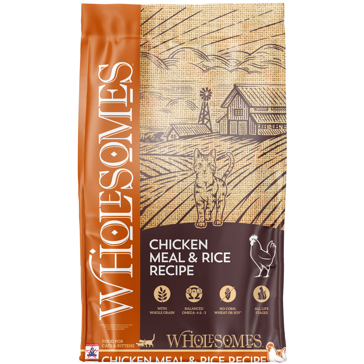 Wholesomes Cat Chicken Meal & Rice 15 lbs