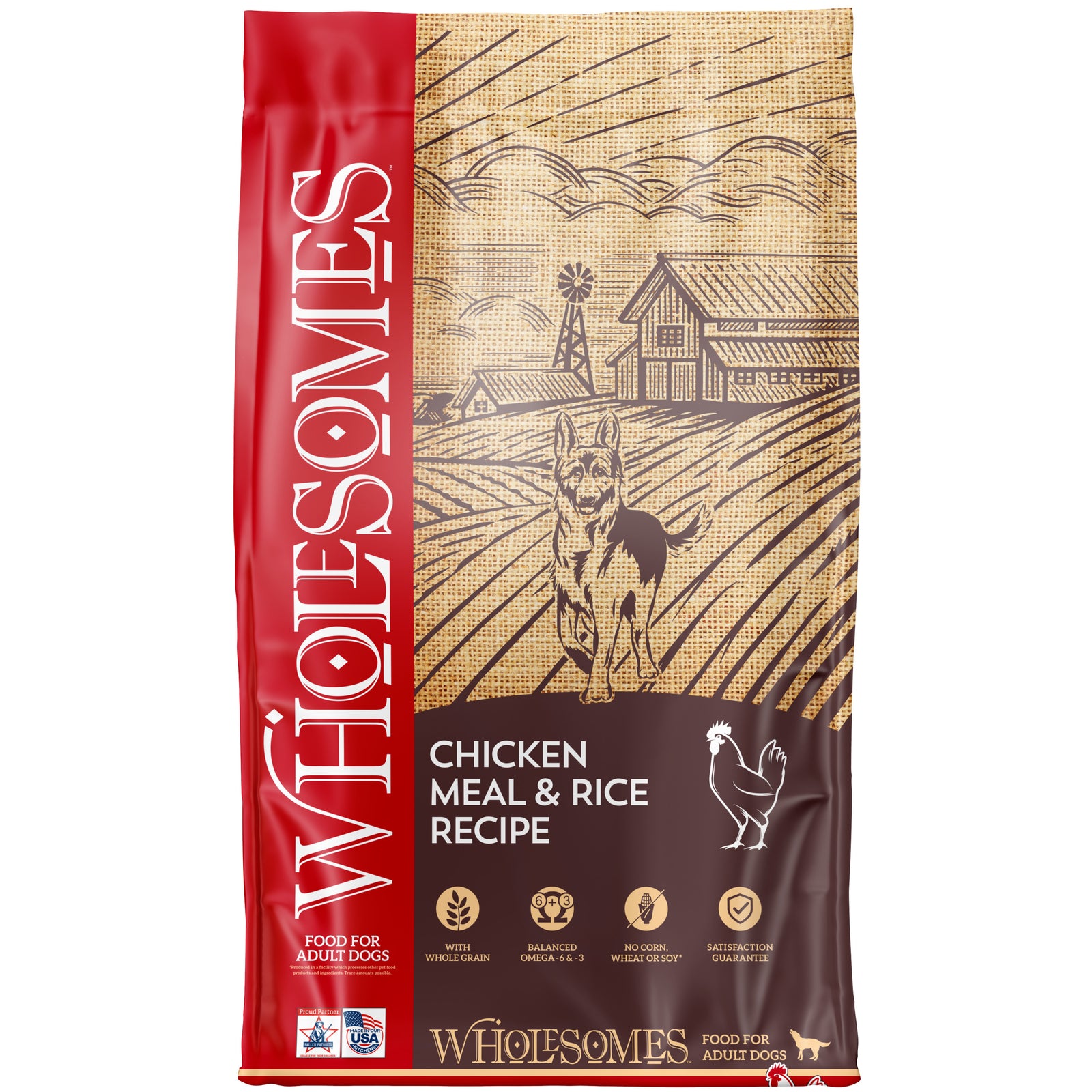 Wholesomes Chicken Meal & Brown Rice 40 lbs