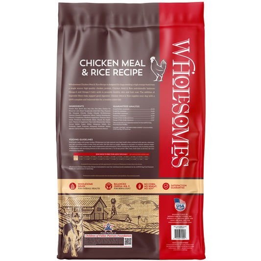 Wholesomes Chicken Meal & Brown Rice 40 lbs