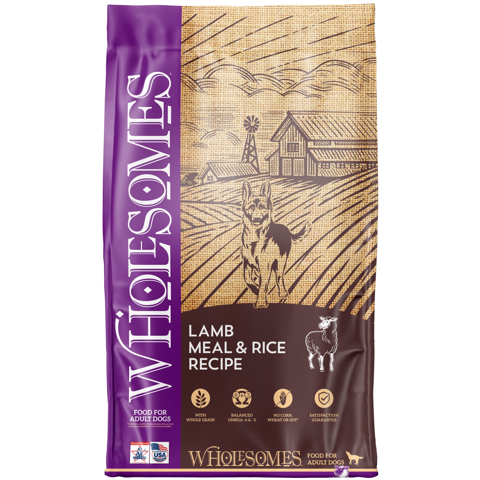 Wholesomes Lamb Meal & Rice 40 lbs