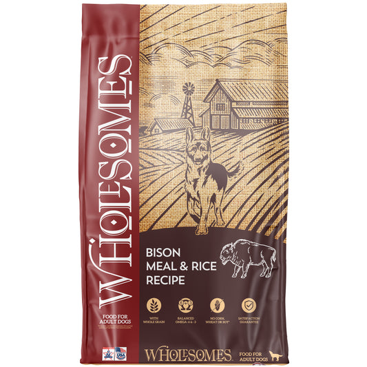 Wholesomes Bison Meal & Rice 35 lbs