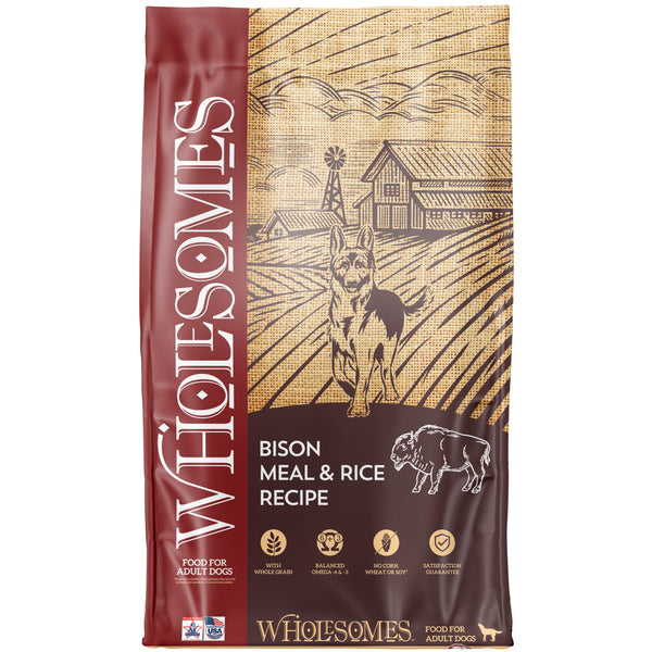 Wholesomes Bison Meal & Rice 35 lbs