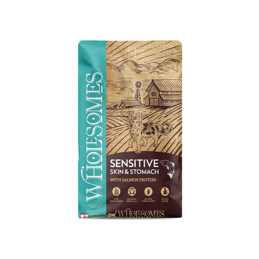 Wholesomes Cat Sensitive Skin & Stomach with Salmon Protein 10 Lbs